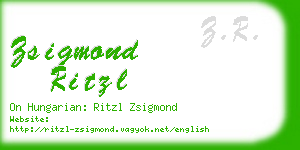 zsigmond ritzl business card
